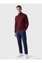 Özmarka New Season Burgundy Half Turtleneck Men's Knitwear Sweater - 2