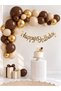 Brown Cream Gold Balloon Set 25-Piece Birthday Decoration Set with Happy Birthday Banner - 6