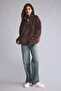 Loose Fit Half-Zip Fleece Cardigan H7859Ax26Wn - 2