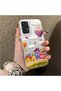 Samsung Galaxy A73 Compatible Silicone Edge Hard Back Case Balloon Patterned Lover Couple Phone Case - 3