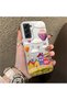 Samsung Galaxy S21 Fe Compatible Silicone Edge Hard Back Case Balloon Pattern Couple Phone Case - 3