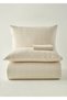 100% Cotton Harvey King Size Personality Duvet Cover Set Beige (240X220 cm) - 5