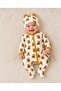Baby 2-Piece Teddy Bear Patterned Jumpsuit Set, 100% Cotton, Long Sleeves with Hat - 3