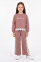 Lace Detailed Crew Neck Girls' 2-Piece Set - 2