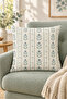 Light Blue Beige Botanical Patterned 4 Cushion Covers 1 Runner 5 Piece Set - 8