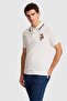 Men's White Slim Fit Polo Collar Basic T-Shirt 50322299-Vr030 - 3