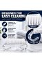 Multi functional 24pcs clear plastic nail brush designed with an ergonomic handle grip for scrubbing and removing dust or dead skin during manicures and pedicures - 4