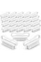 24 Pcs Nail cleaning and dust removal brush with a curved handle grip, designed for manicure and pedicure grooming