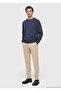 Indigo Crew Neck Plain Sweatshirt - 5