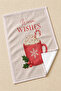 Warm Cocoa Check Pink Hot Chocolate Mug and Sage Plaid Patterned 2-Piece Kitchen Towel Set 35X55 - 5