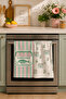 Sardine Sweethearts Pink Green Sardine and Heart Patterned Colorful 2-Piece Kitchen Towel Set 35X55 - 2