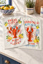 Lobster Kitchen Lobster Chef and Lemon Patterned Mediterranean Kitchen Modern 2-Piece Kitchen Towel Set 35X55 - 3