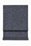 Women's Gray Blue Oversized Soft Textured Tasseled Winter Shawl Scarf – Wide Shoulder Shawl - 2