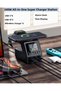 240W GaN Charger Station 10-in-1: Smart Desktop Charger with Digital Clock, Dual Alarm, 4x140W USB-C PD3.1 Fast Charging Hub for MacBook Pro, 15W Wireless Charger for iPhone 15/S24, 5W Watch - 7
