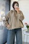 Premium Collar Tie Zipper Bomber Trench Coat - Khaki - 7