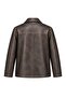 Brown Men's Vintage Vintage Genuine Leather Coat - 7