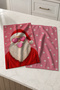 Santa in Style with Sunglasses Pink Santa Claus Christmas Patterned 2-Piece Kitchen Towel Set 35X55 - 2