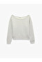 Kayık Yaka Modal Blend Long Sleeve Sweatshirt - 5