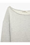 Kayık Yaka Modal Blend Long Sleeve Sweatshirt - 7