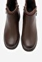Raphael Brown Leather Thick Heeled Women's Boots - 3