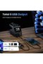 240W GaN Charger Station 10-in-1: Smart Desktop Charger with Digital Clock, Dual Alarm, 4x140W USB-C PD3.1 Fast Charging Hub for MacBook Pro, 15W Wireless Charger for iPhone 15/S24, 5W Watch - 8