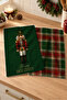 Tartan Nutcracker Green Plaid Christmas Patterned 2-Piece Kitchen Towel Set 35X55 - 4