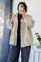 Premium Collar Tie Zipper Bomber Trench Coat - Stone - 5