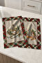 Sleigh Ride Plaid Christmas Sleigh and Red Green Plaid Patterned 2-Piece Kitchen Towel Set 35X55