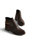 Women's Brown Comfortable Fit Chain Detailed Short Heeled Boots