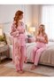New Season Powder Patterned Buttoned Breastfeeding-Friendly Design Lace Detailed Wide Strap 100% Cotton Maternity Pajama Set - 8