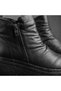 8470 Black Genuine Leather Boots - 2
