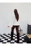 Women's Ecru Seersucker Textured Wide Sleeve Blouse Frv0230 - 8
