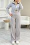 Women's Piped Comfortable Fit Zip-Up Tracksuit Set - 3