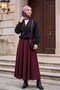 Shawl Collar Elastic Waist Buckle Detailed Crop Jacket - Black - 4