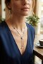 Brass Silver Color Zircon Stone Star Model Women's Necklace - 2