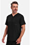 Hhe2590 Matthew Men's Scrubs Single Top V-Neck Surgical Uniform – Imported, Modern Fit, 4 Pockets, 4-Way Stretch Doctor Nurse Single Top