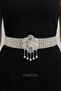 Grape Model – Silver Plated Belt (with Pendant / Rose Buckle) Traditional, Evening Dress, Wedding, Engagement, Henna - 3