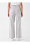 Vizyon New Season Gray Wide Leg Women's Thick Sweatpants - 4
