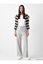 Vizyon New Season Gray Wide Leg Women's Thick Sweatpants