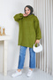 Women's Chain Braided Knitwear Tunic - 3