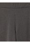 Özmarka New Season Gray Striped Wide Leg Women's Trousers - 7