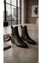 8440 Black Genuine Leather Women's Boots - 3
