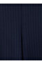 Ozmarka New Season Navy Blue Elastic Waist Striped Soft Touch Women's Trousers - 3