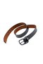 Men Leather Reversible Twist Buckle Belt - 2