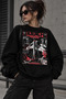 Bleach Kurosaki Ichigo Getsuga Tensho Printed Unisex Oversize Black Sweatshirt – Anime Manga Design
