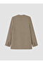 Vizyon New Season Khaki Oversize Women's Jacket - 2