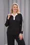 Striped Side Trim Buttoned Collar Suit - 2