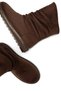 Women's Brown Suede Bellows Boots with Stone Detail, Flat Sole, Comfortable Daily Ankle Boots - 5