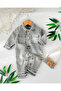 Seasonal Baby Denim Overalls with Snap Detail Pockets on the Bottom