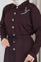 Women's Mercerized Knitwear Dress with Tunnel Waist - 7
